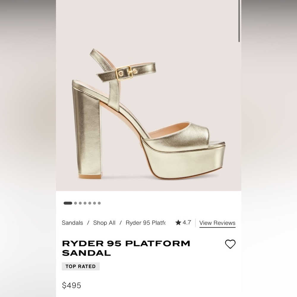 STUART WEITZMAN - RYDER 95 PLATFORM HEEL - GOLD